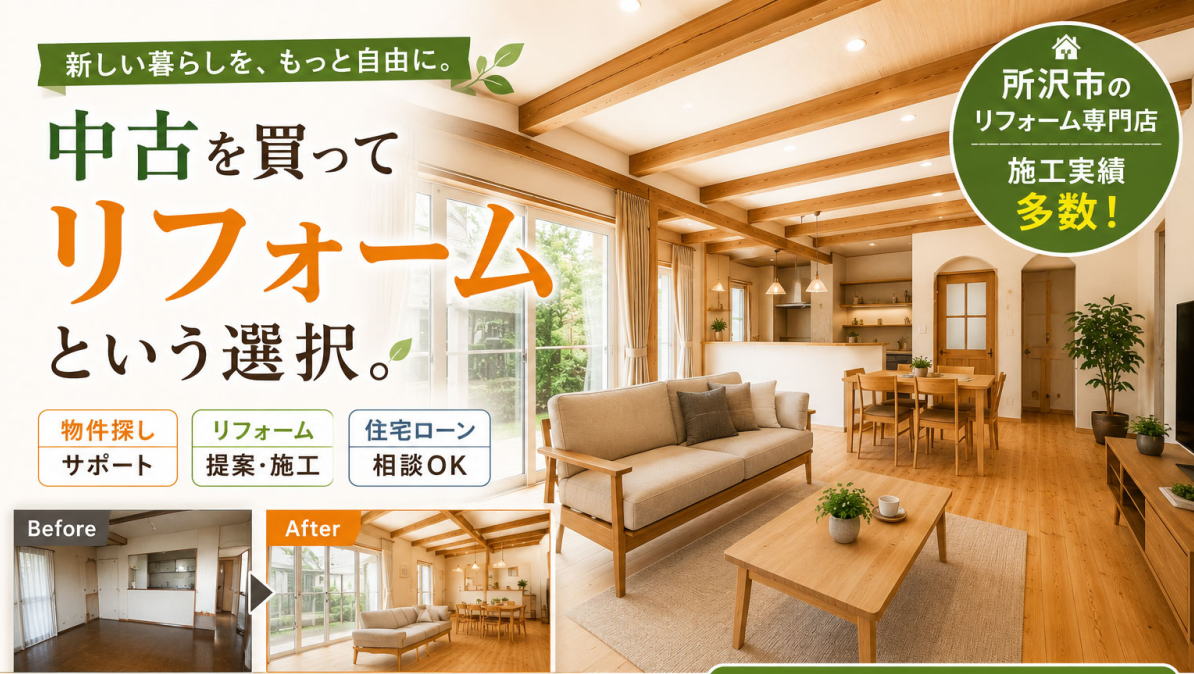 中古を買ってリフォームは所沢市の彩建コーポレーション
